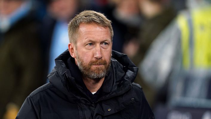 Graham Potter will be hoping to snap a five-game winless run away from home in the league on Saturday