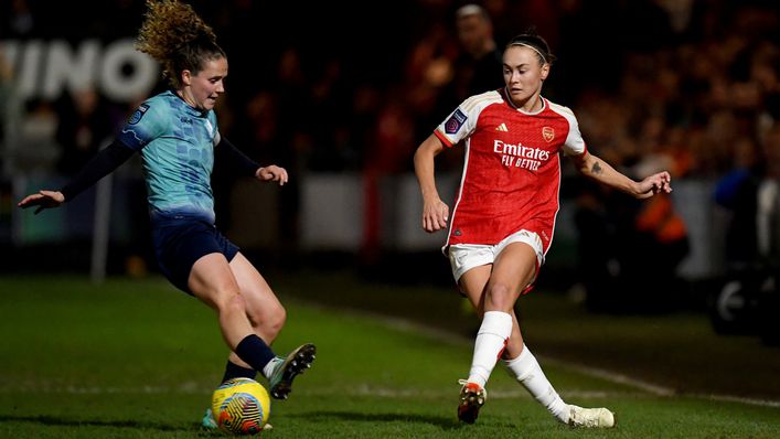 Lois Joel and London City Lionesses played Arsenal in the quarter-finals of the Conti Cup