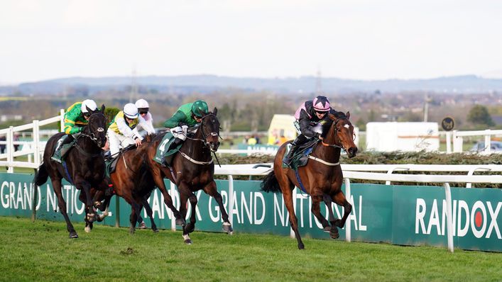 Florida Dreams (right) on his way to victory at Aintree last year, a race which stands him in good stead for Saturday's Scottish Champion Hurdle