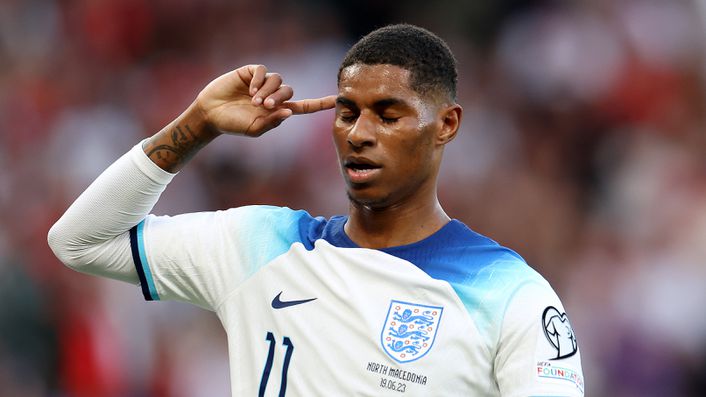 Marcus Rashford was a constant threat for England throughout the match