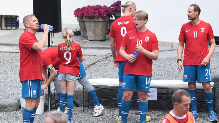 Alfie and Erling Haaland have shared the pitch in a friendly match for Norway