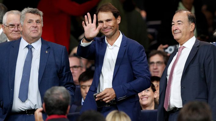 Rafael Nadal watched Real Madrid's 2-1 victory over Real Sociedad on Sunday night