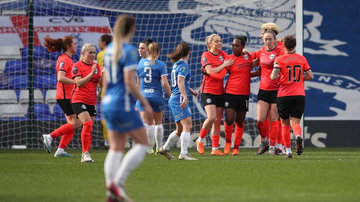 Danielle Carter's penalty gave Brighton a 2-0 lead over Birmingham