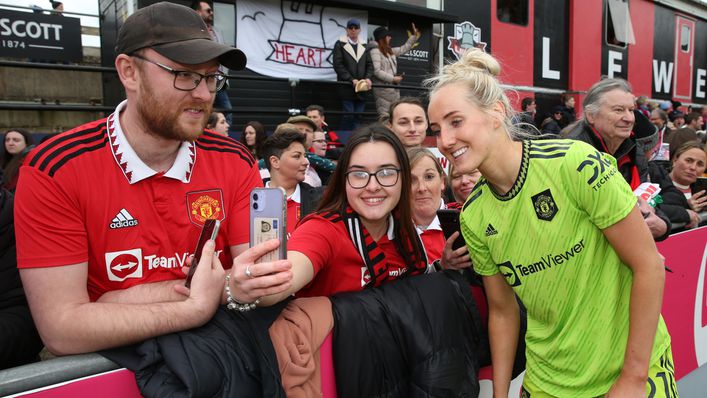 Manchester United players expressed their gratitude to travelling fans after their win at Lewes