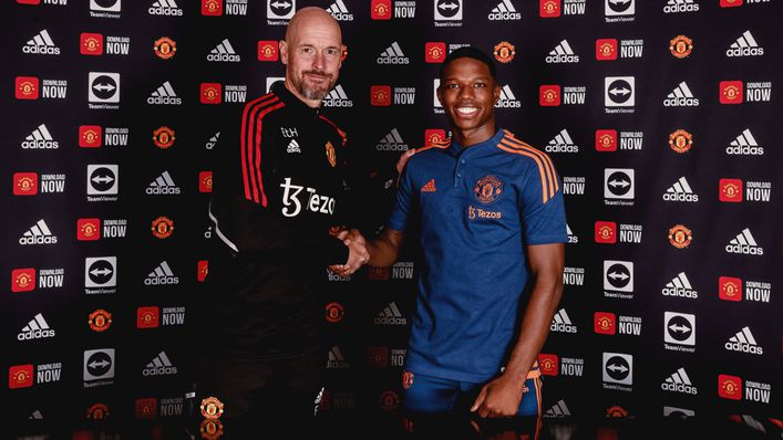Erik ten Hag welcomed Tyrell Malacia as his first signing as Manchester United boss