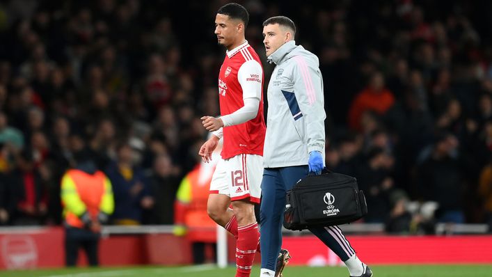 William Saliba's injury was the catalyst for a decline in Arsenal's form last season