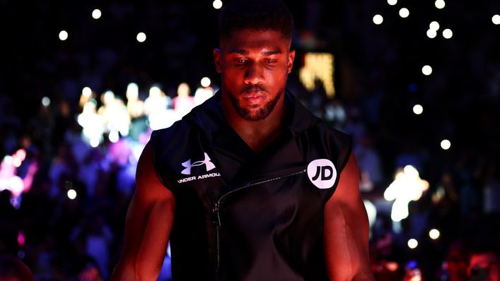 Anthony Joshua makes his way to the ring