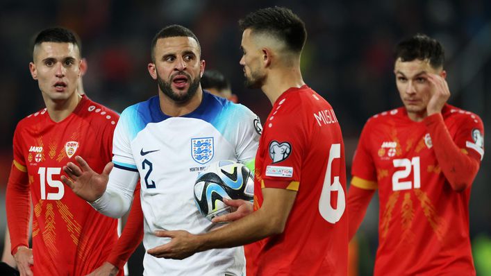 It was a frustrating evening for England against North Macedonia