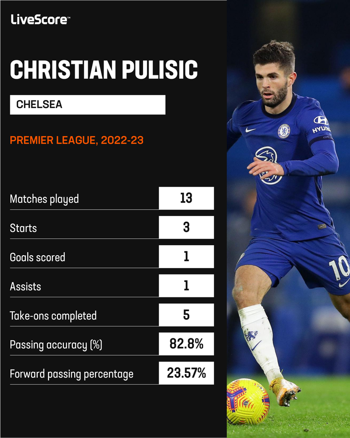Christian Pulisic has failed to fire in the Premier League this term