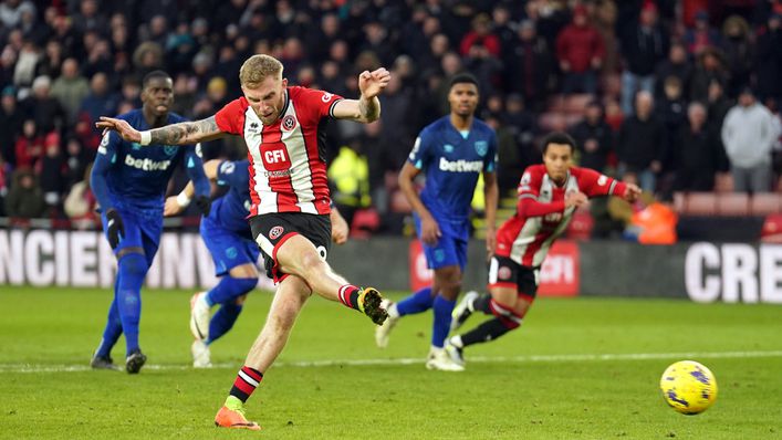 Oli McBurnie prevented West Ham from taking victory against Sheffield United