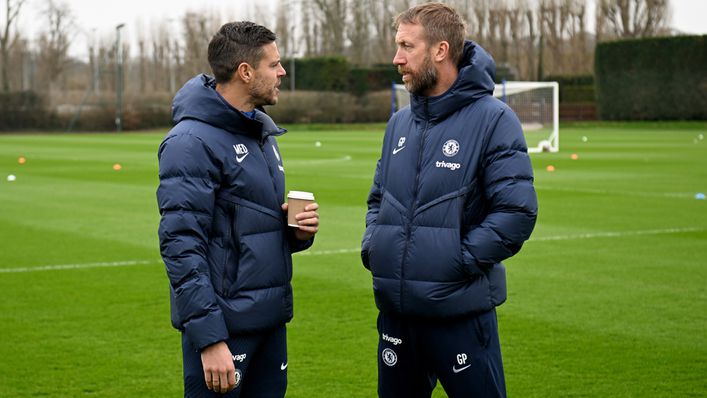 Cesar Azpilicueta was welcomed back to Chelsea's training ground by Graham Potter