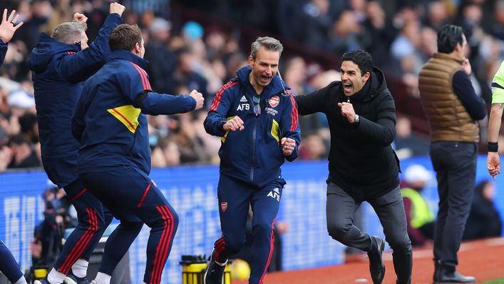 Jorginho's late strike prompted jubilation on the Arsenal touchline