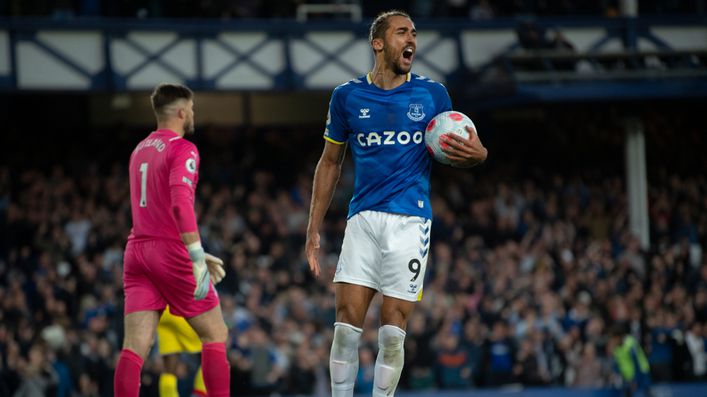 Dominic Calvert-Lewin celebrates after Everton beat Crystal Palace on Thursday night