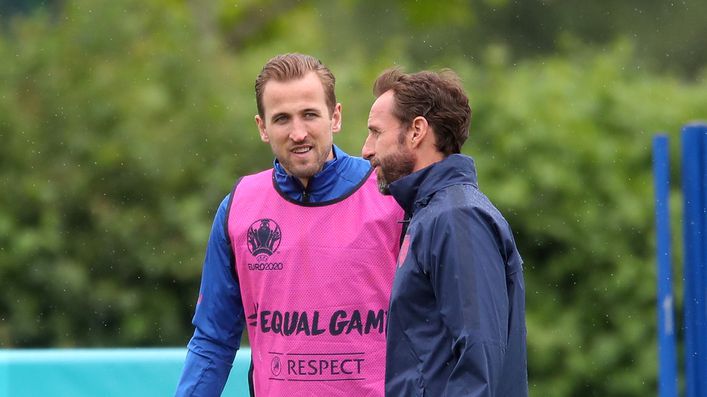 Harry Kane (left), Gareth Southgate (right) and England need to win to secure top spot in Group D