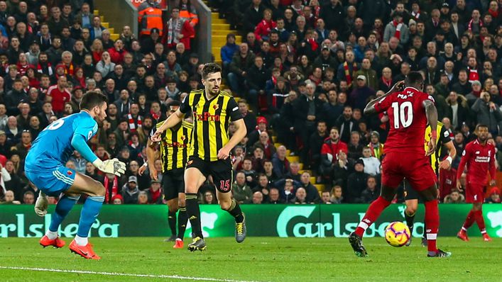 Sadio Mane produced a moment of inspiration for his second of the match against Watford in 2019