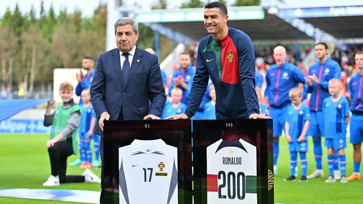 Cristiano Ronaldo enjoyed a record night in Iceland