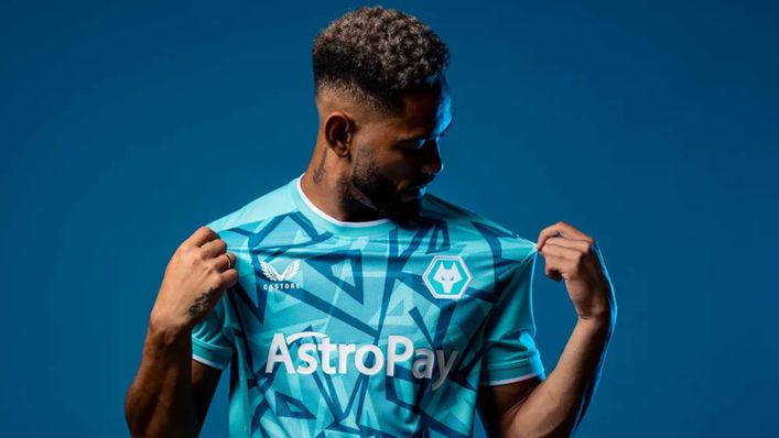 Wolves have opted for a patterned blue strip for their third kit this season