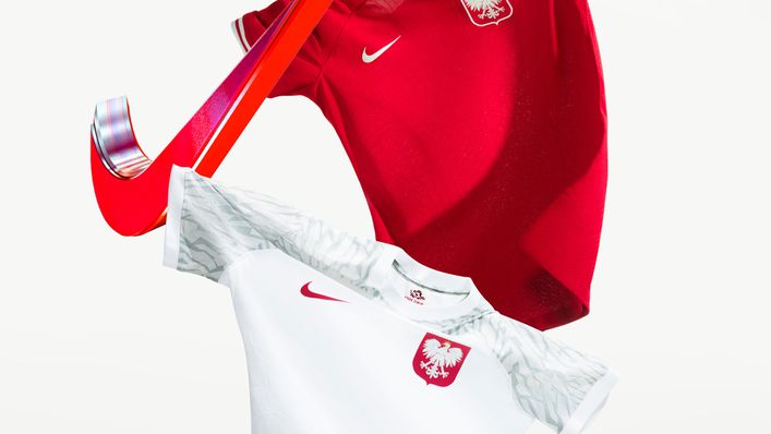 Poland's plain home and away shirts have been unveiled