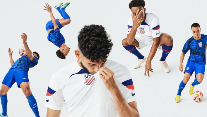The United States' two kits for the upcoming World Cup