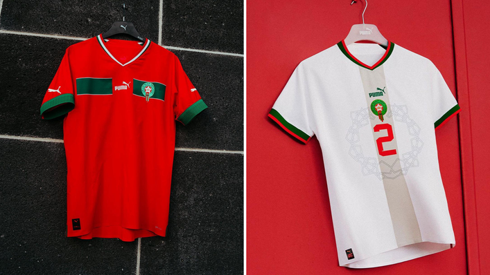 Morocco's two kits for the World Cup