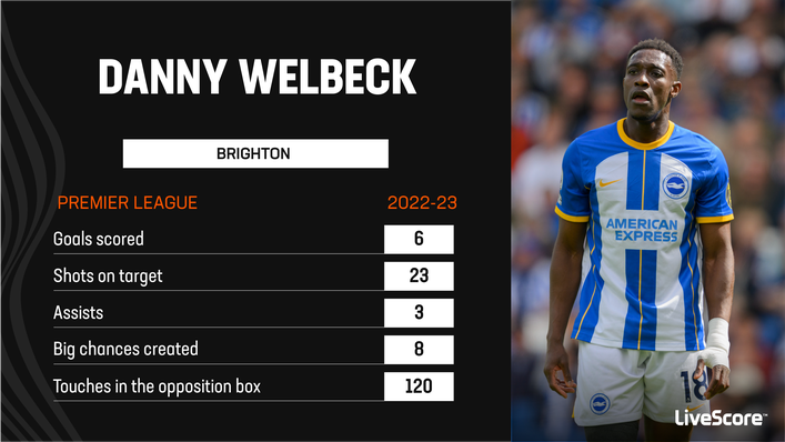 Danny Welbeck played a key role in Brighton's sixth-place finish last season