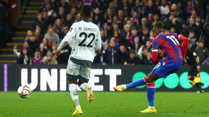 Wilfried Zaha was in top form for Crystal Palace as they overcame Wolves