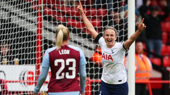 Martha Thomas scored a hat-trick as Tottenham beat Aston Villa