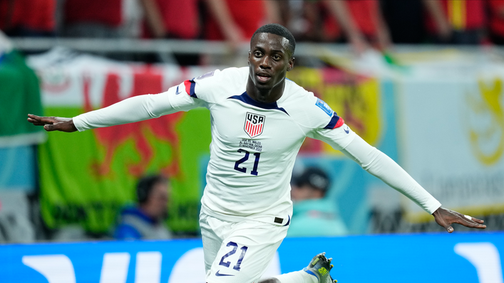 Timothy Weah opened the scoring for the USA