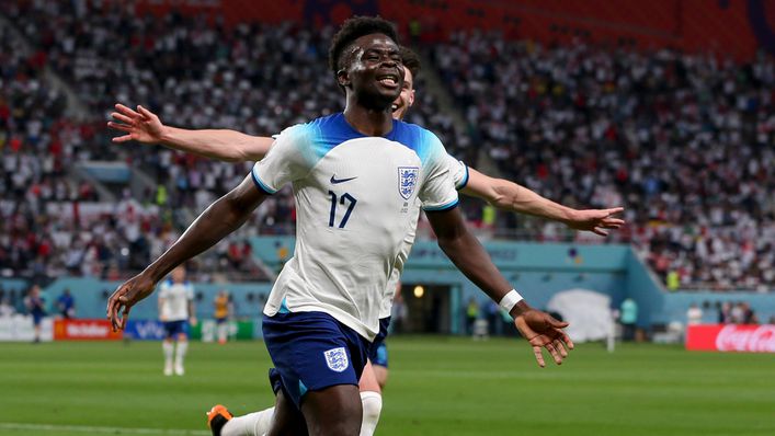 Bukayo Saka netted twice as England got their World Cup campaign up and running with three points