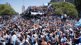 Huge crowds took to the streets to celebrate Argentina's World Cup success