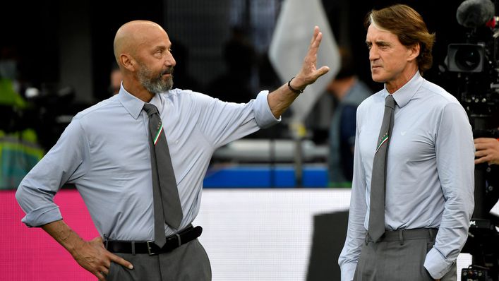 Gianluca Vialli worked under close friend Roberto Mancini as part of Italy's staff