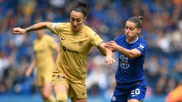 Lucy Bronze was in the thick of the action before going off injured