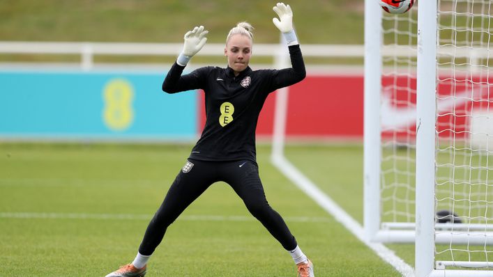 Manchester City's Ellie Roebuck will hope to impress for England if given a chance at Women's Euro 2022