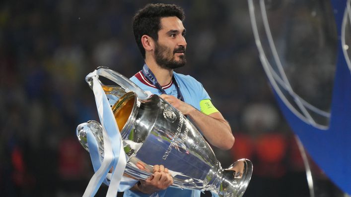 Ilkay Gundogan lifted the Champions League trophy in his final match for Manchester City