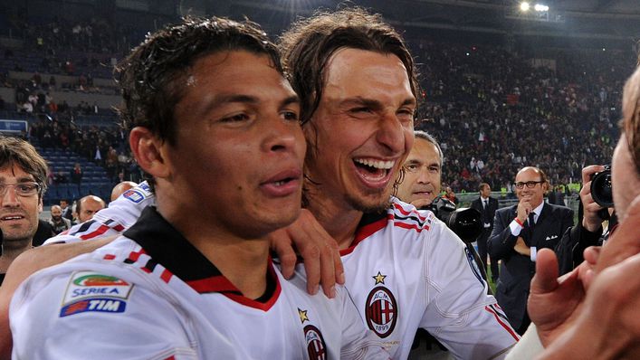 Thiago Silva and Zlatan Ibrahimovic played together at both AC Milan and Paris Saint-Germain