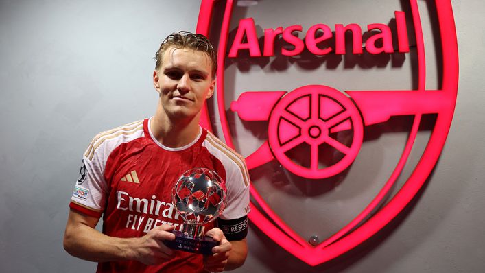Martin Odegaard was named Man of the Match after Arsenal's 4-0 win over PSV Eindhoven on Wednesday night