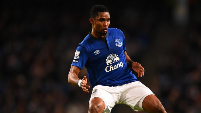 Samuel Eto'o signed for Everton in 2014