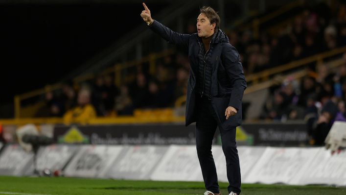 New Wolves boss Julen Lopetegui takes charge of his first Premier League game against Everton