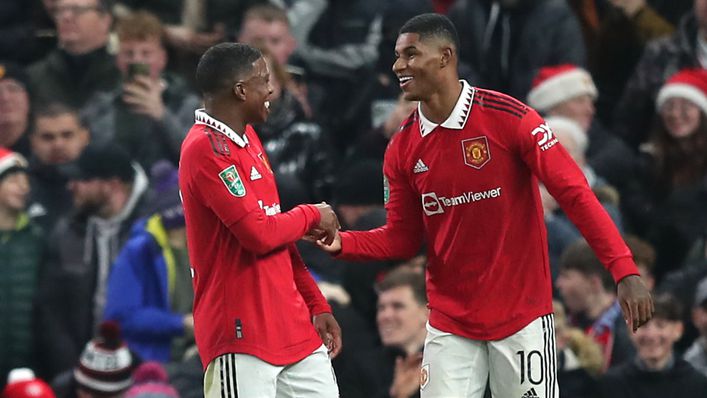Marcus Rashford scored on his Manchester United return against Burnley in the Carabao Cup