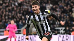 Lewis Miley scored his first goal for Newcastle against Fulham