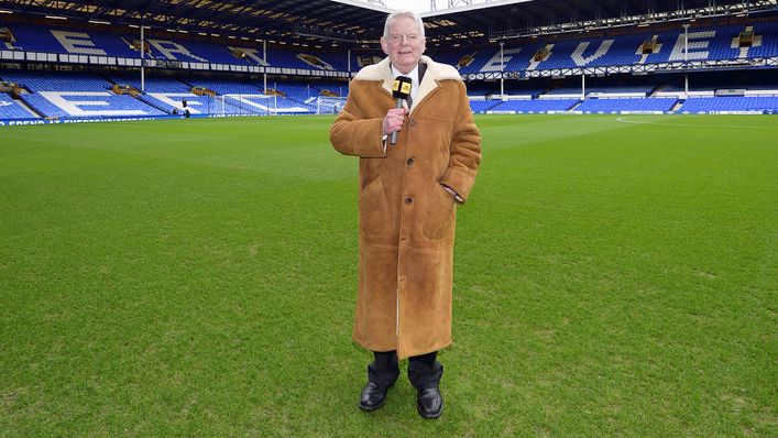 John Motson was often seen wearing one of his sheepskin coats