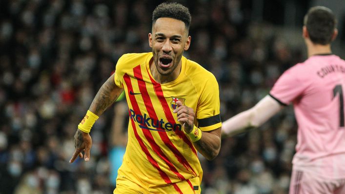 Pierre-Emerick Aubameyang has scored nine times in 11 appearances for Barcelona