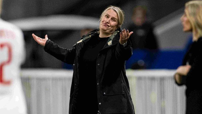 Chelsea boss Emma Hayes praised her side's defending against Lyon
