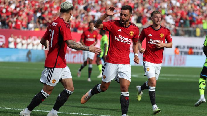 Manchester United’s Bruno Fernandes grabbed the first goal against Arsenal