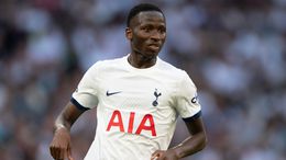 Pape Matar Sarr scored his first goal for Tottenham against Manchester United