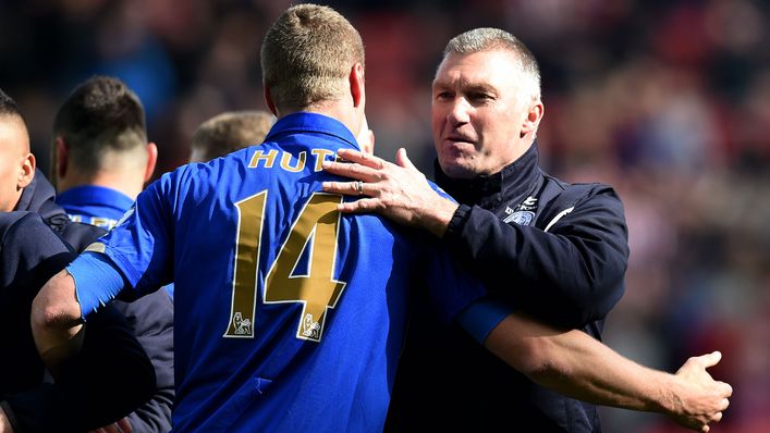 Nigel Pearson celebrates Leicester's great escape