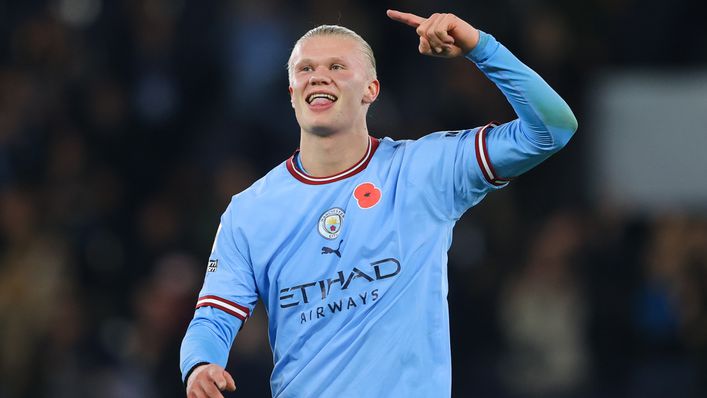 Erling Haaland will look to continue his sensational scoring form for Manchester City
