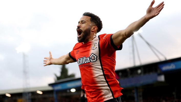 Andros Townsend celebrates Luton's winner