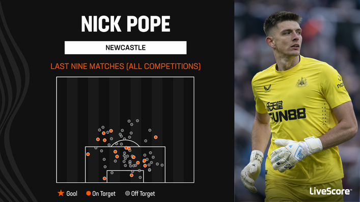 Nick Pope has not conceded a goal in his last nine games in all competitions