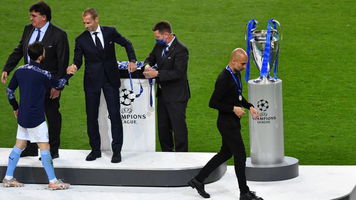 Pep Guardiola was criticised after Manchester City's Champions League final defeat to Chelsea in 2021